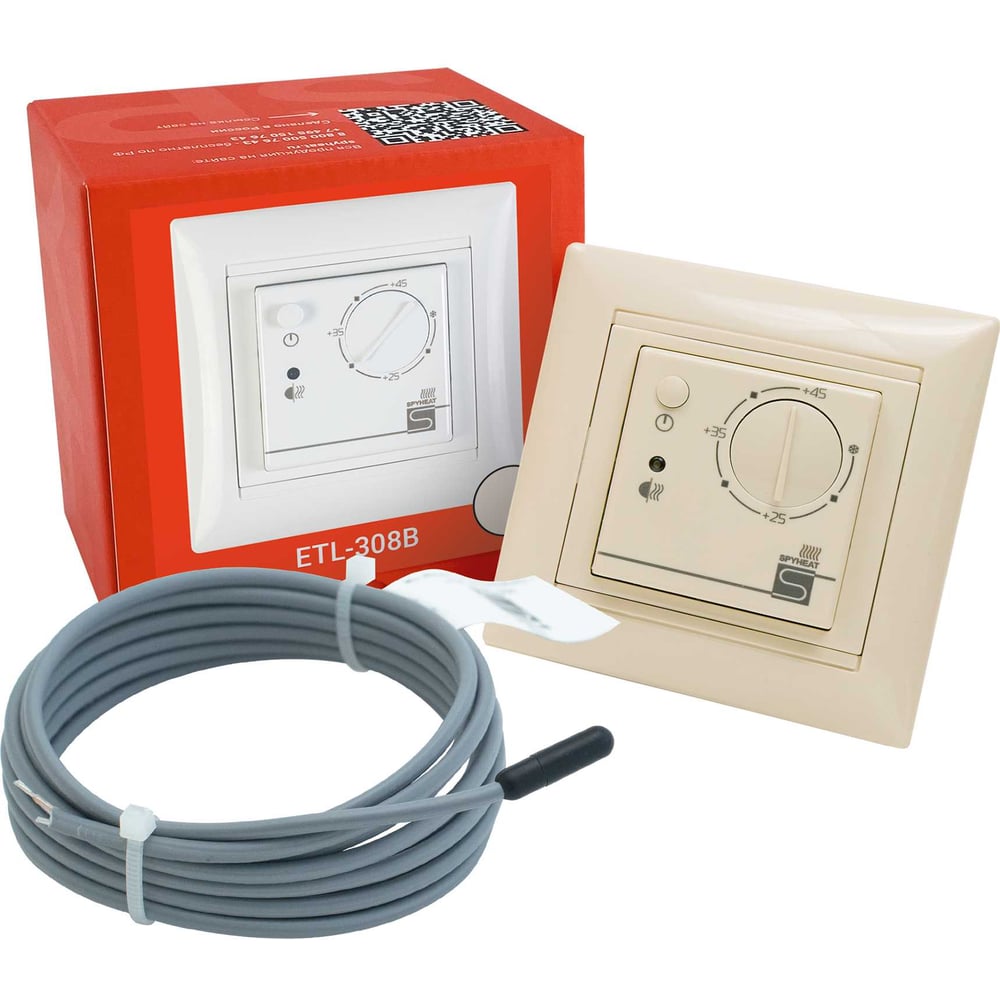 Изображение товара Термостат встраиваемый SPYHEAT ETL-308B бежевый Изображение товара Термостат встраиваемый SPYHEAT ETL-308B бежевый