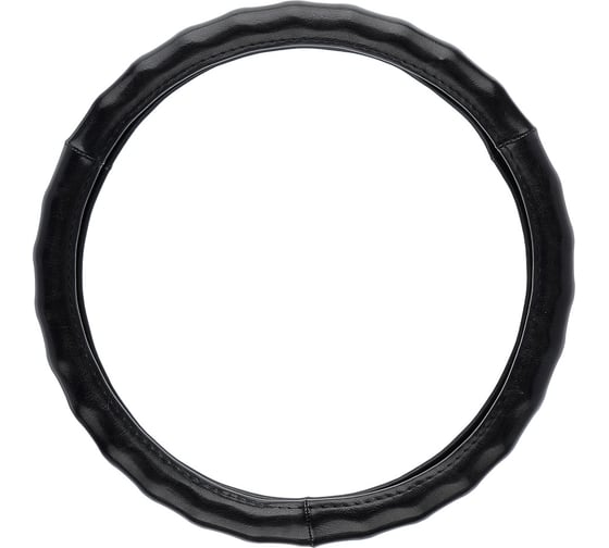 Изображение товара Оплетка руля NEW GALAXY NG натуральная кожа глянец, цвет черный, размер M 708-113