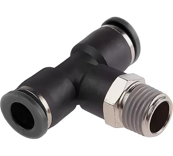 Изображение товара Фитинг цанговый Т-образный, 8 мм, наружная резьба 3/8, пластик, тип PB, 5 шт TITAN LOCK TLP-PB8-03_5