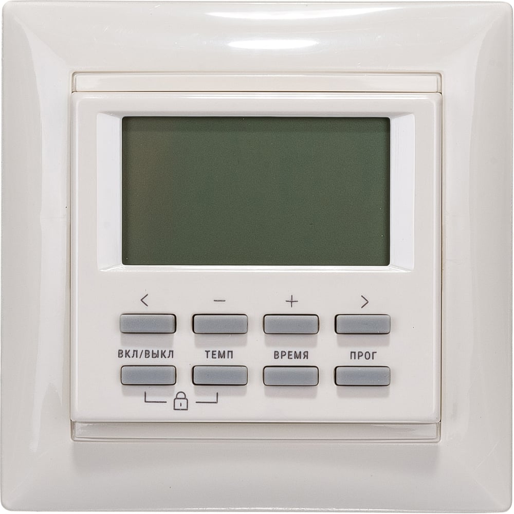 Изображение товара Встраиваемый программируемый термостат SPYHEAT NLC-527HN бежевый цифровой для пола и радиаторов