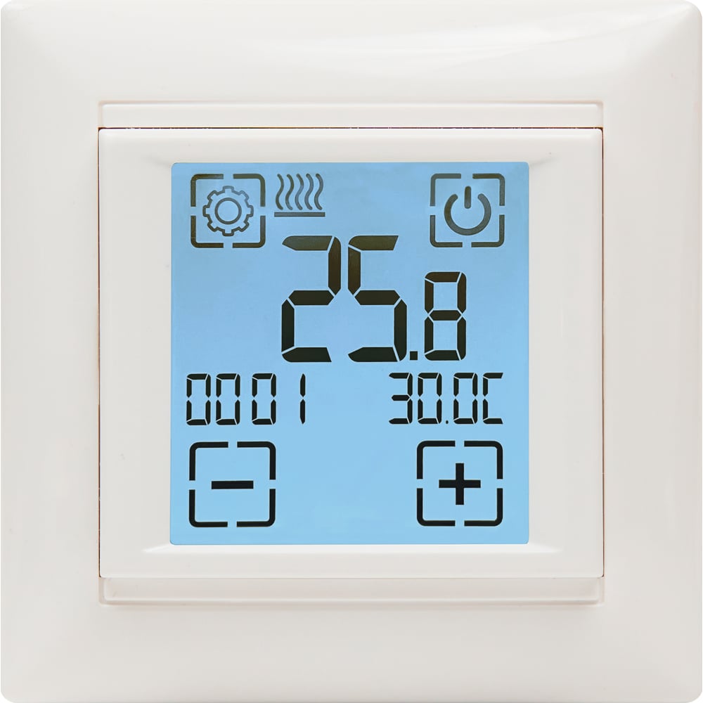 Изображение товара Программный сенсорный встраиваемый термостат SPYHEAT SDF-421H для отопления