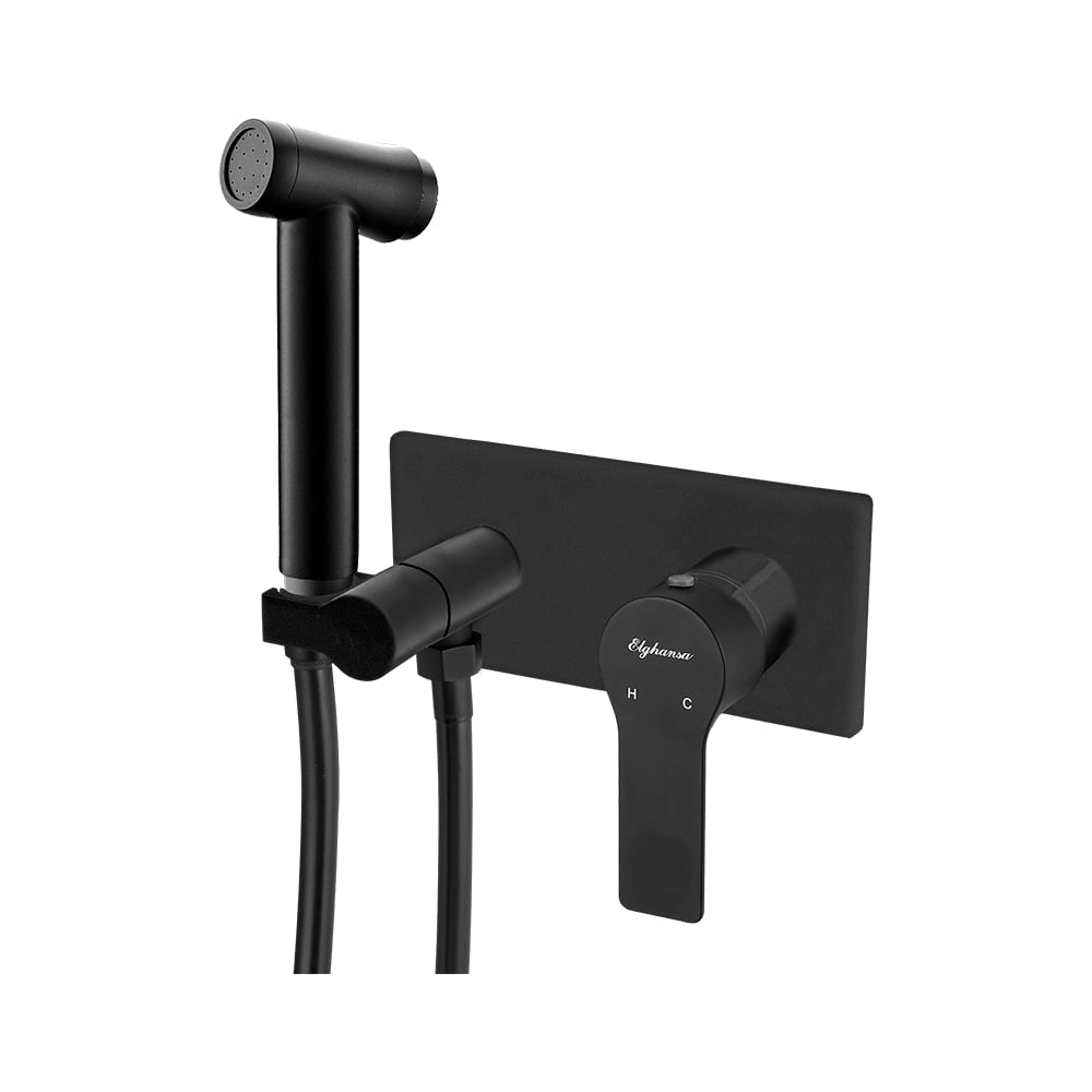 Изображение товара Встраиваемый смеситель-моноблок для гигиенического душа Elghansa Berkshire черный