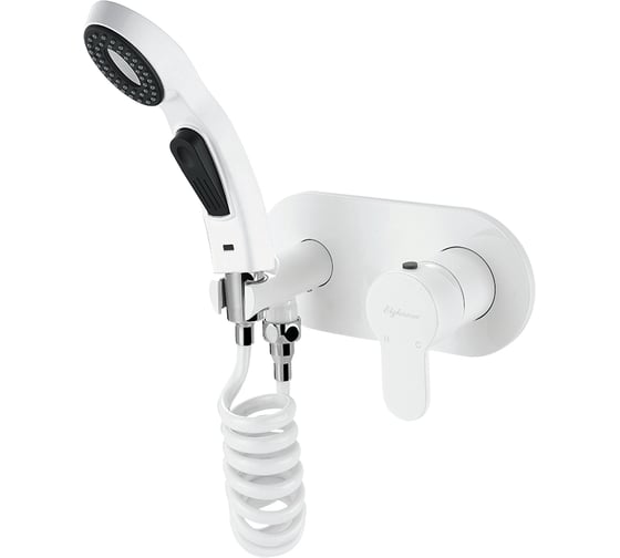 Изображение товара Встраиваемый смеситель-моноблок для гигиенического душа Elghansa Dynamic 15R0883-White (Set-57)