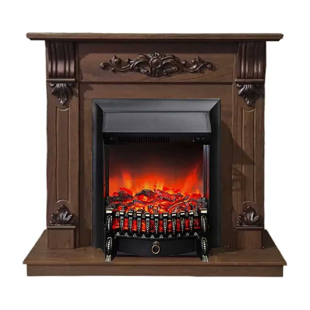 Изображение товара Каминокомплект InterFlame Мальта орех с электрокамином эффект живого огня