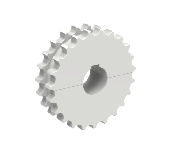 Изображение товара Звездочка 23T для модульной цепи HS-820/831 23 зубьев, круг 40 мм, разборная SPLIT, шпон-паз 10 мм, фрезерованная, материал PA (HGB) Hongsbelt 00-00033783