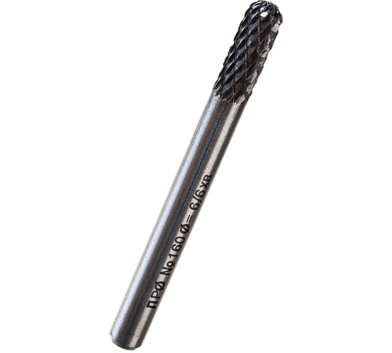 Изображение товара Борфреза твердосплавная (6x6x16x61 мм; тип C-Цилиндр со сферой) Профоснастка №160 860360616610