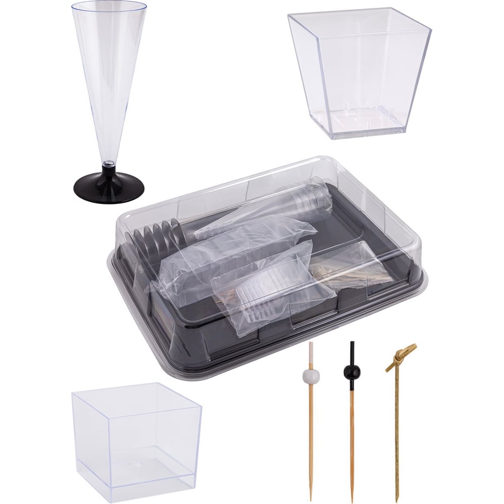 Изображение товара Набор ALMIN Собери сам Канапе на 6 персон ОП-4366 пластиковый ассорти