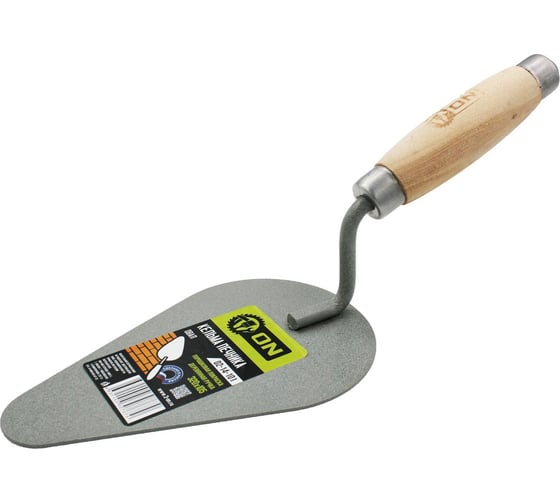 Изображение товара Кельма печника ON овал, порошковая покраска, деревянная усиленная рукоятка, 320x105мм 02-14-101