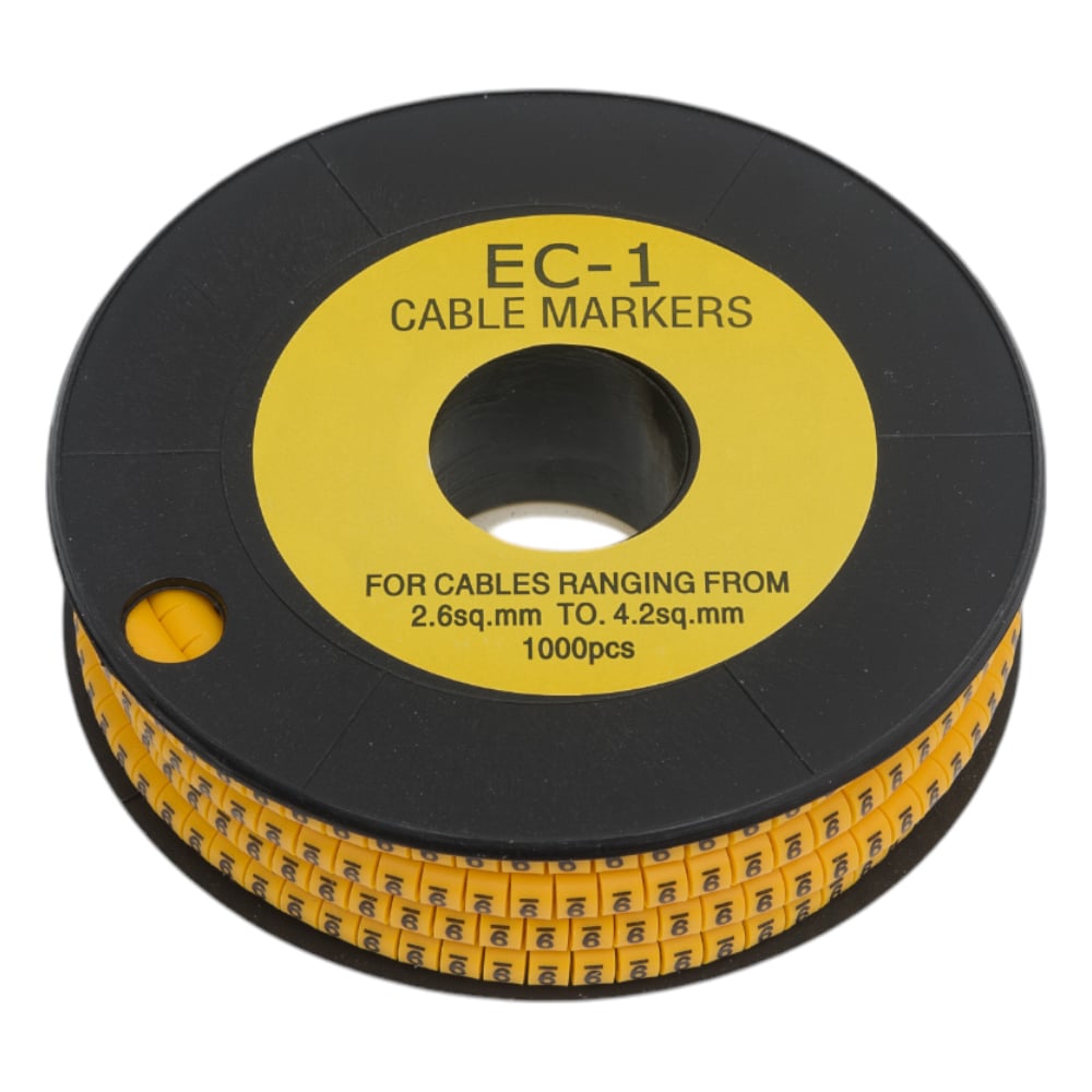 Изображение товара Кабельный маркер APEX 2,5 мм2 9 - пластиковый, 1000 шт, желтый
