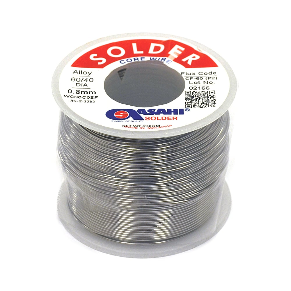 Изображение товара Припой ASAHI 0.8 мм с флюсом RA для пайки различных металлов