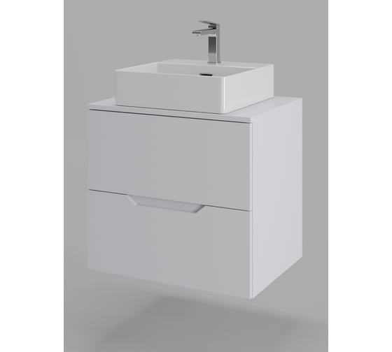 Изображение товара Подвесная тумба с раковиной ORANGE Line 60 см, белый Li-60TuwMDF+B04-405W