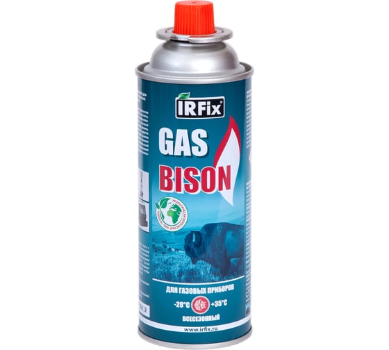 Изображение товара Газ универсальный для портативных газовых приборов IRFIX GAS BISON всесезоный 10601