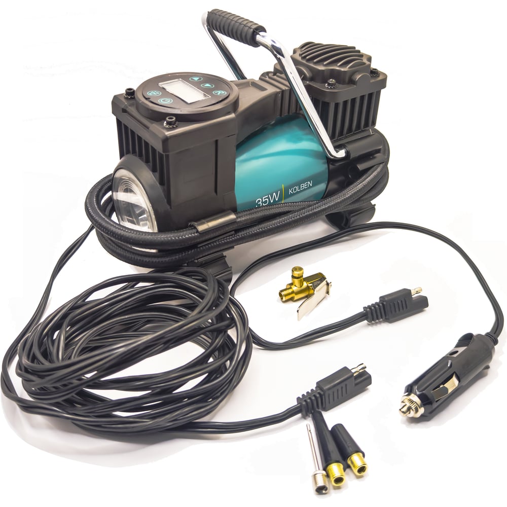 Изображение товара Автомобильный компрессор Battery Service Kolben 35W с цифровым дисплеем