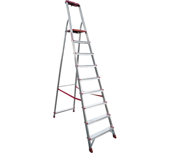 Изображение товара Профессиональная анодированная стремянка Новая Высота с органайзером, 2К башмаки, NV 3115110А