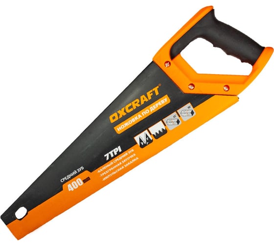Изображение товара Ножовка по дереву OXCRAFT средний зуб 400мм 7ТPI PO000147750