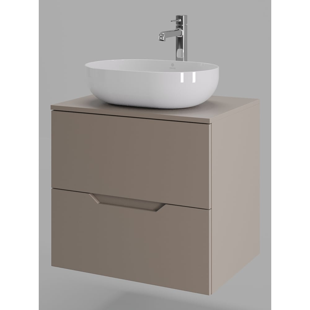 Изображение товара Подвесная тумба с раковиной ORANGE Line 60 см латте белый