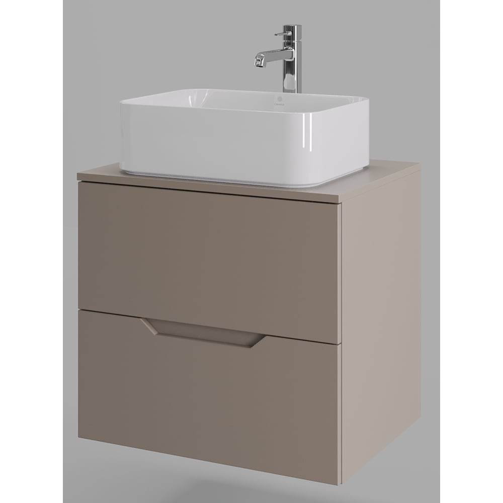 Изображение товара Подвесная тумба с раковиной ORANGE Line 60 см латте белый