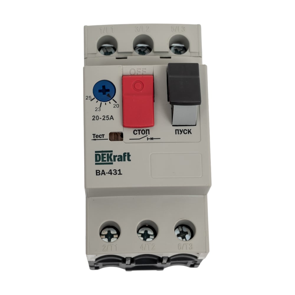 Изображение товара Автоматический выключатель защиты двигателя Dekraft ВА431-20A-25A 21233DEK