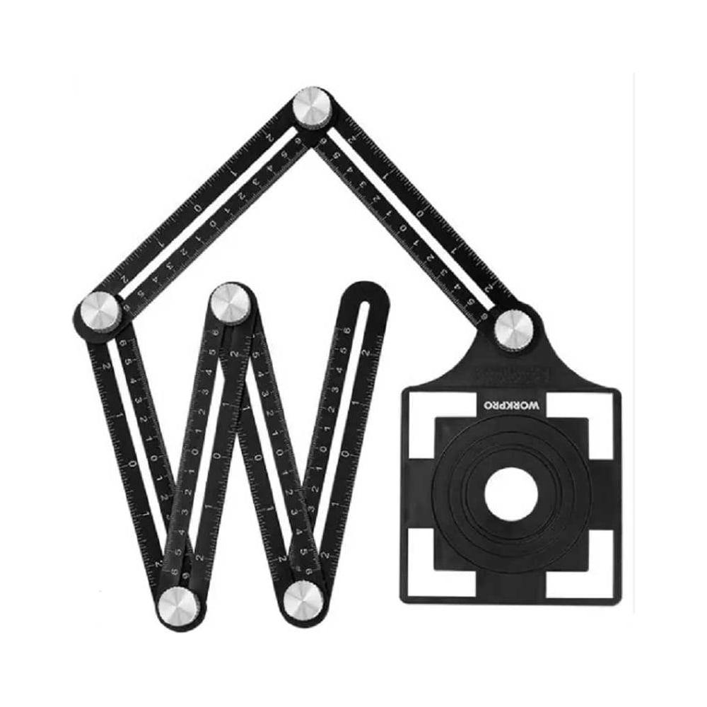 Изображение товара Линейка многоугловая измерительная WORKPRO WP269002 1400 мм алюминий гравировка