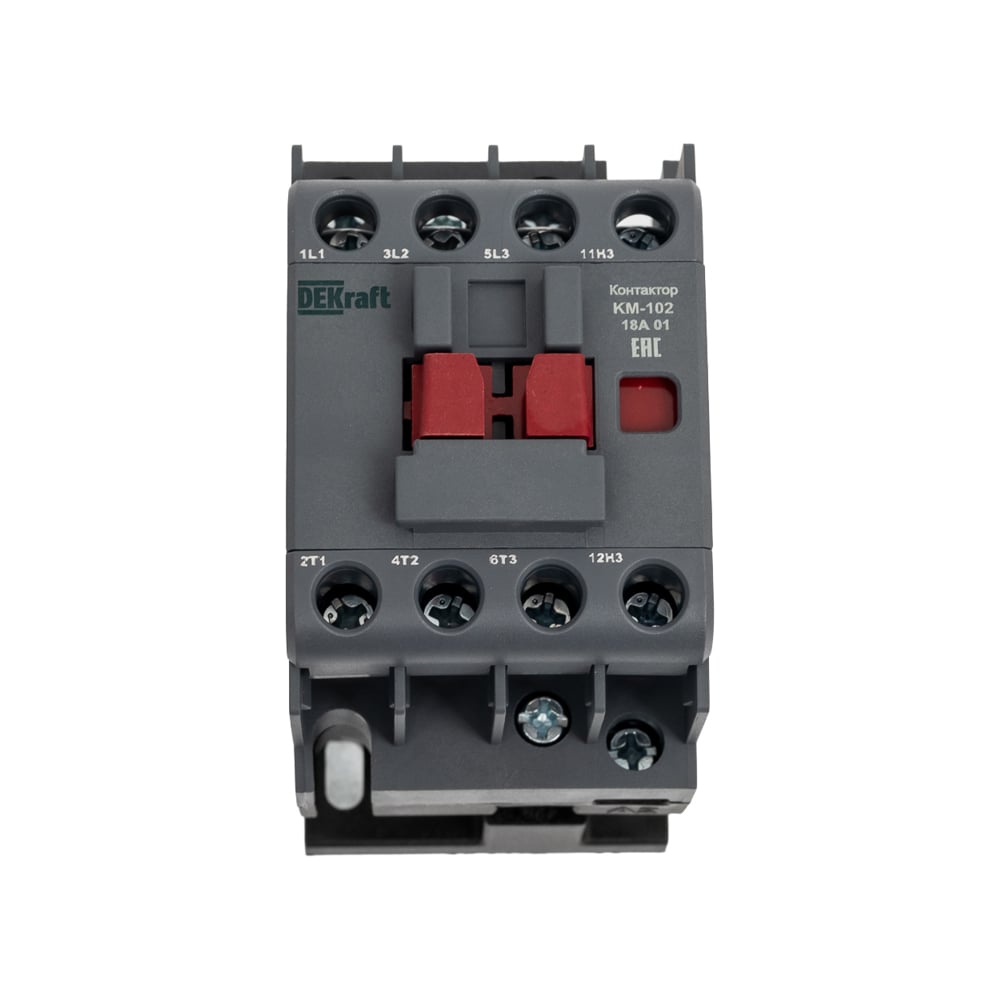 Изображение товара Контактор Dekraft КМ102-018А-024-01 AC-3 AC-4 3Ф 690В 18А силовой