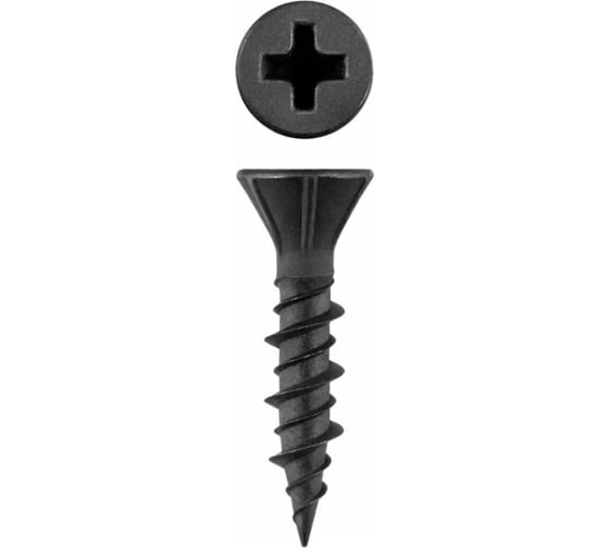 Изображение товара Саморез для ГВЛ STEELREX двухзаходная резьба, оксид, 3,9x45 мм, коробка 600 шт. 0107039045B100060008