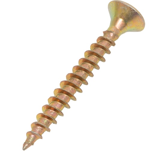 Изображение товара Саморез универсальный STEELREX потайн., шлиц Pz, желтый цинк, 5,0x40 мм, коробка 550 шт. 0125050040B100055008