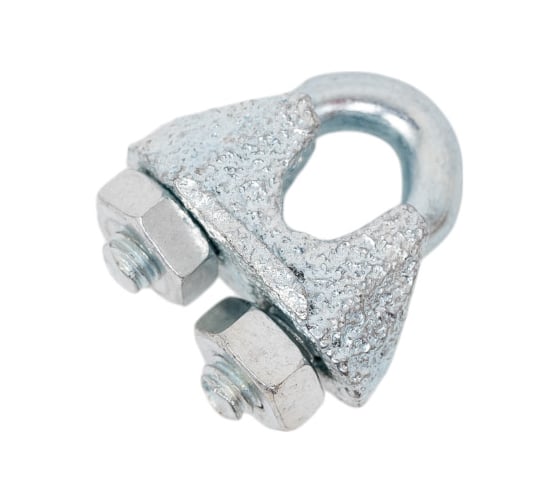 Изображение товара Зажим для стальных канатов STEELREX DIN 741, цинк, 3 мм, упаковка 2 шт. 0519003000W100000210