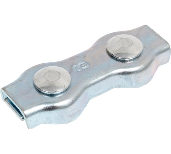 Изображение товара Зажим для стальных канатов STEELREX двойной, DUPLEX, цинк, 6 мм, упаковка 1 шт. 0520006000W100000110