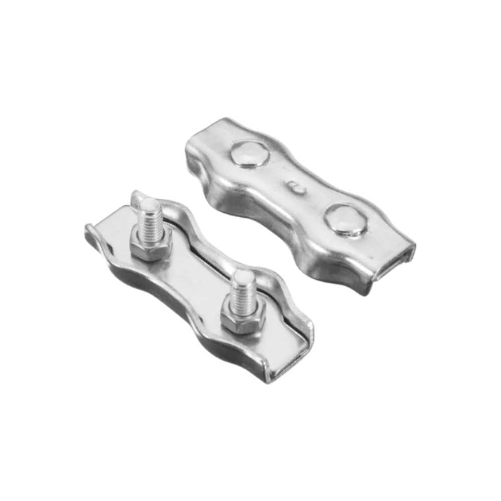 Изображение товара Зажим для стальных канатов STEELREX двойной, DUPLEX, цинк, 8 мм, упаковка 1 шт. 0520008000W100000110