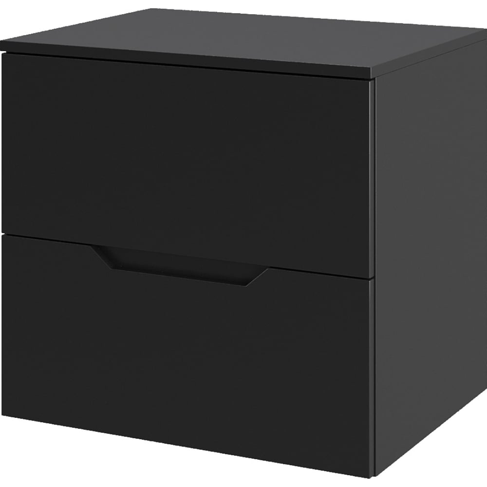 Изображение товара Подвесная тумба с раковиной ORANGE Line 60 см черная и белая современная дизайн