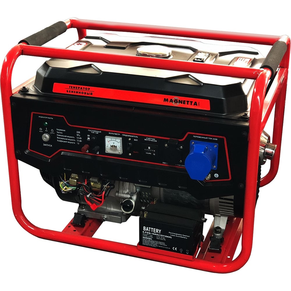Изображение товара Бензиновый генератор MAGNETTA GFE6500N 5.5 кВт профессиональный стационарный с Honda