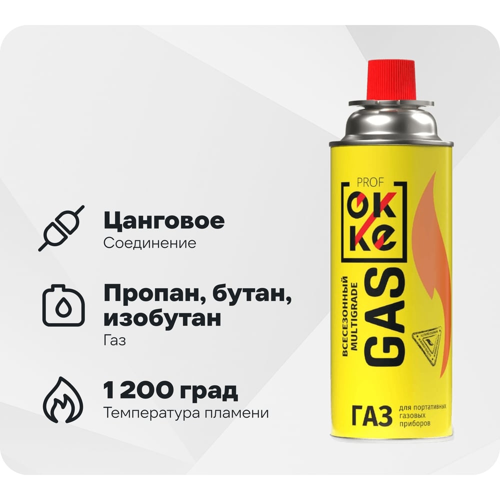 Изображение товара Газ углеводородный сжиженный в баллонах OKKE ПГП-520-029