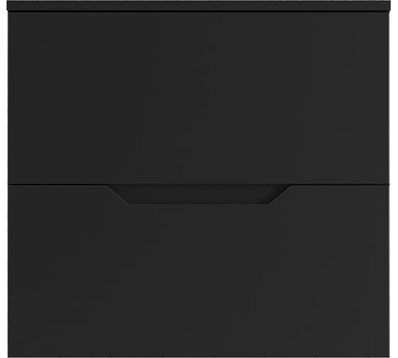 Изображение товара Подвесная тумба с раковиной ORANGE Line 60 см, черный/белый Li-60TubMDF+B05-500W