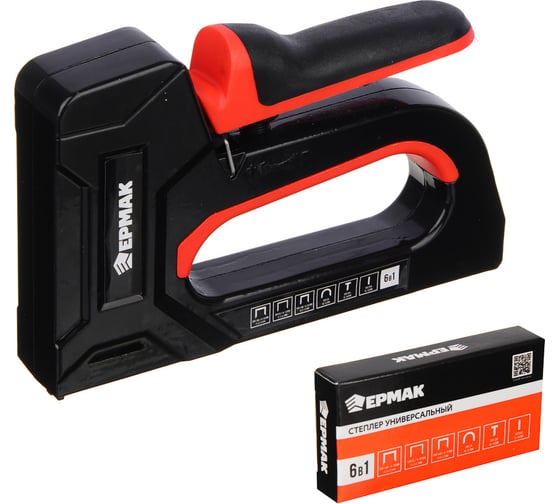Изображение товара Степлер универсальный ЕРМАК 6 в 1 лёгкий 648-003