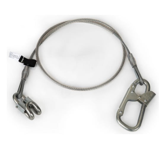 Изображение товара Строп Б из металлического троса в оболочке с двумя карабинами К1 и Кбс МОЛОТ Строп Б К1 и КБС