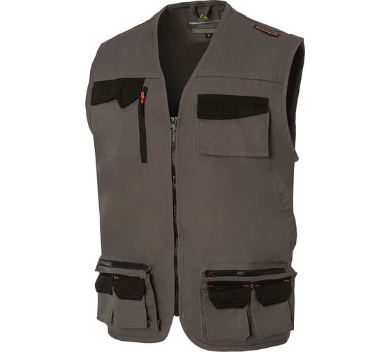 Изображение товара Жилет рабочий Delta Plus MACH2 цвет серый/оранжевый, размер M M2GI3GOTM