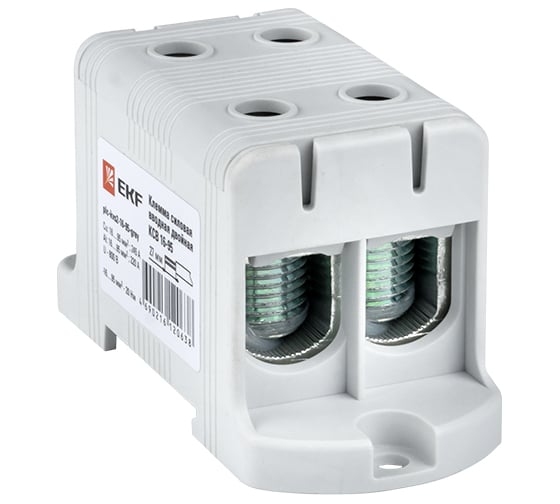 Изображение товара Двойная силовая вводная клемма EKF КСВ, 16-95, серая PROxima plc-kvs2-16-95-grey