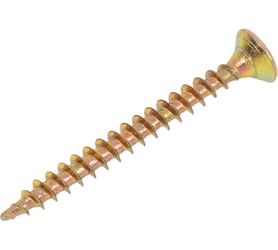 Изображение товара Саморез универсальный STEELREX потайн., шлиц Pz, желтый цинк, 3,5x35 мм, коробка 1200 шт. 0125035035B100120008