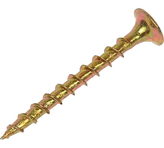 Изображение товара Саморез для ГКЛ STEELREX крупная резьба, желтый цинк, 3,5x35 мм, коробка 1000 шт. 0105035035B100100008