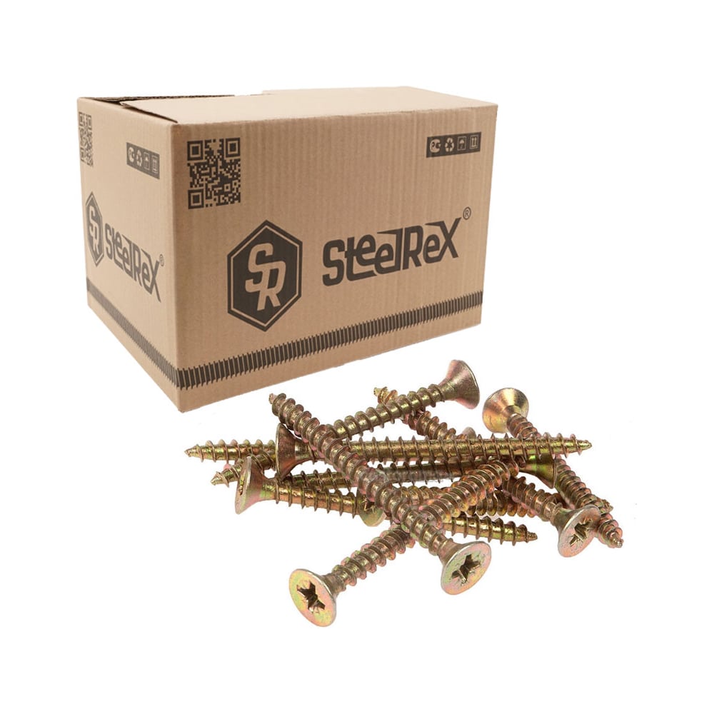 Изображение товара Саморез для гипсокартона Steelrex 4,2x70 мм желтый цинк коробка 250 шт