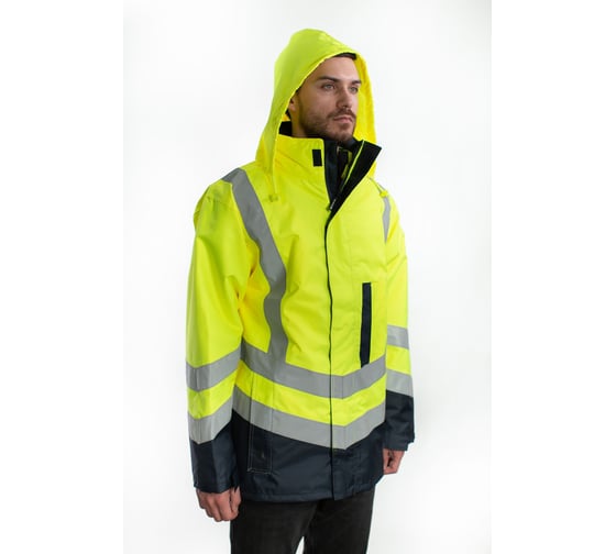 Изображение товара Куртка-парка 4 в 1 утеплённая повышенной видимости Delta Plus OPTIMUM3 цвет флуоресцентный жёлтый/тёмно синий, размер XL OPTI3JMXG