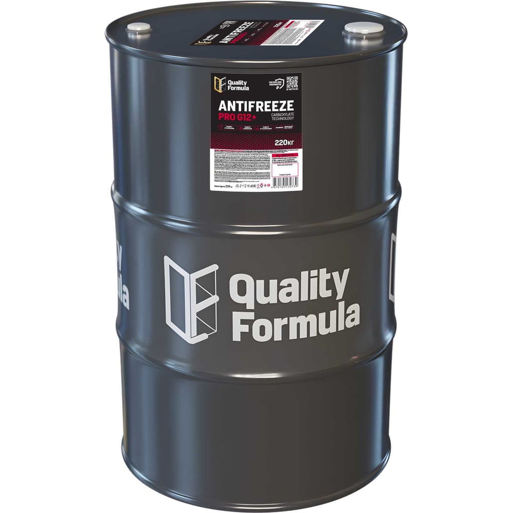 Изображение товара Антифриз Quality Formula ANTIFREEZE QF PRO G12+ 220 кг для защиты двигателя
