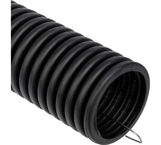 Изображение товара Гофрированная труба REXANT ПНД с зондом, d40 мм, 15 м 28-0040-3