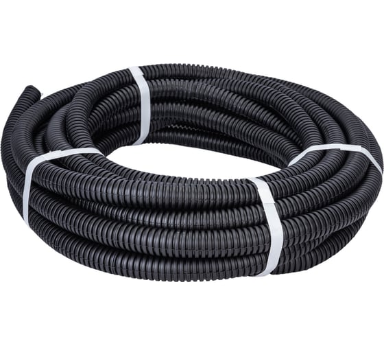 Изображение товара Гофрированная труба REXANT ПНД с зондом, d25 мм, 10 м 28-0250-10