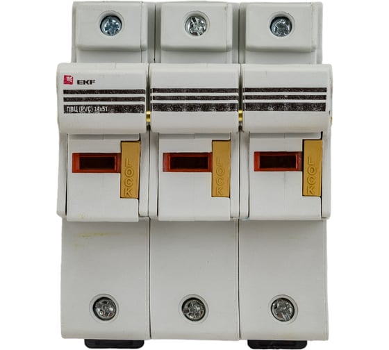 Изображение товара Предохранитель-разъединитель для ПВЦ EKF PROxima 14x51, 3P pr-14-51-3