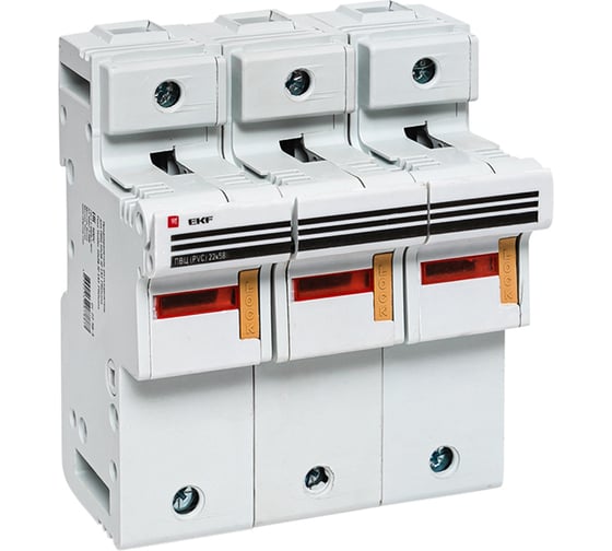 Изображение товара Предохранитель-разъединитель для ПВЦ EKF 22x58 3P (с индикацией) pr-22-58-3