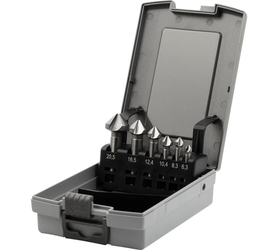 Изображение товара Набор зенковок (6 шт; 6.3-20.5 мм; 90 гр; HSSE) Bucovice Tools 791806