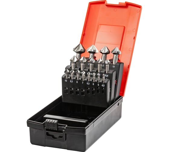 Изображение товара Набор зенковок (17 шт; 4.3-25 мм; 90 гр; HSSE) Bucovice Tools 796807