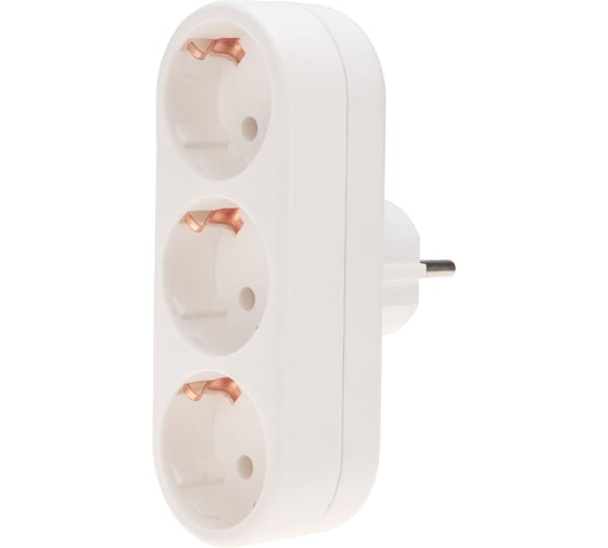 Изображение товара Электрический линейный тройник REXANT 16 А с заземлением 11-1079