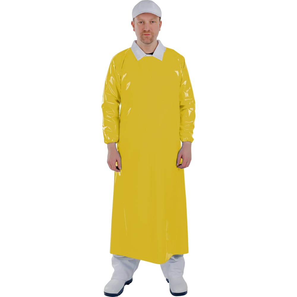 Изображение товара Желтый полиуретановый фартук POLYPRO 150 мкм универсальный для промышленности